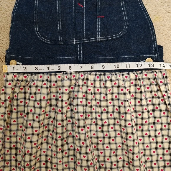 One of a Kind Dickies Custom Upcycled Patchwork Denim Overalls Maxi Dress. - Picture 9 of 10